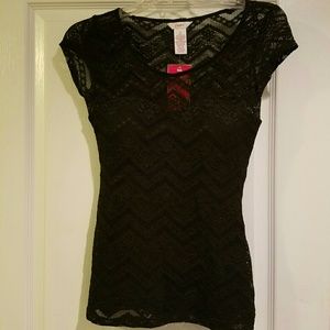 Candies black lace top